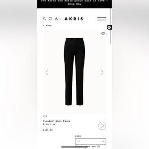 Akris Black Straight Leg Pants